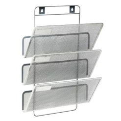 10-Compartment Hanging Silver Metal Drawer Organizer