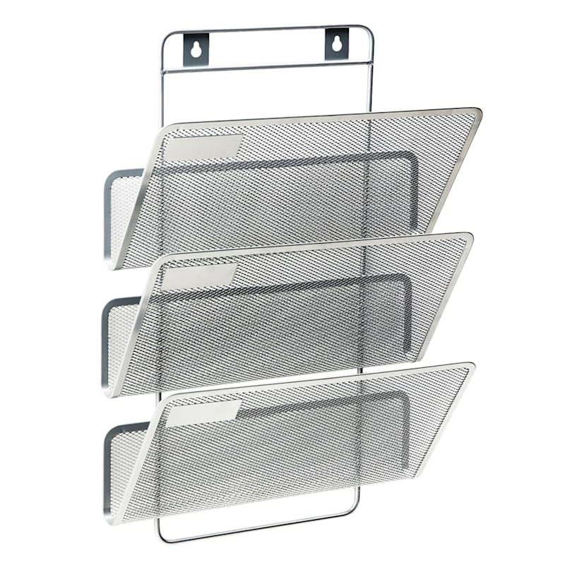 10-Compartment Hanging Silver Metal Drawer Organizer 1 10-Compartment Hanging Silver Metal Drawer Organizer
