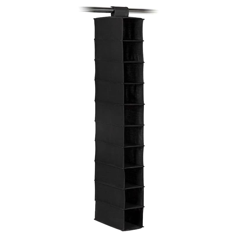10-Shelf Shoe Organizer, Black 1 10-Shelf Shoe Organizer, Black