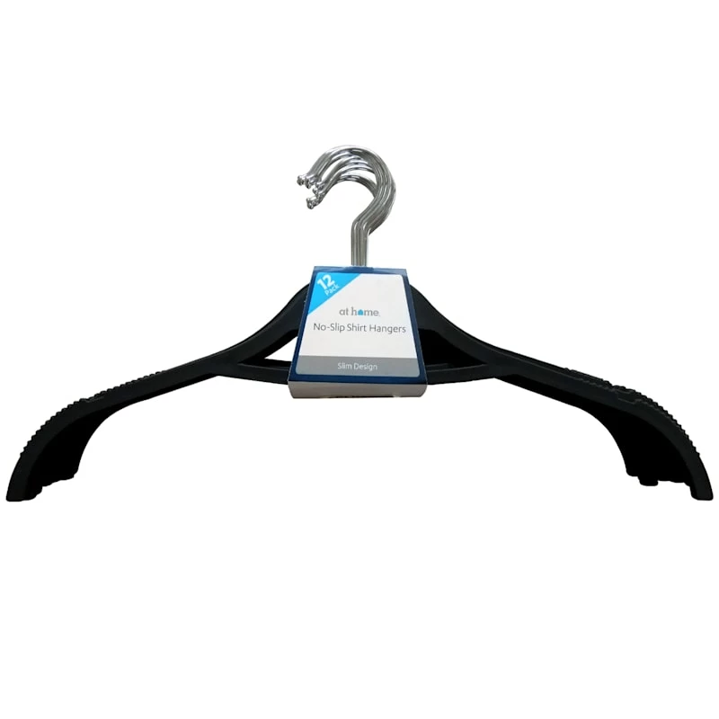 12-Piece Non-Slip Shirt Hanger, Black 3 12-Piece Non-Slip Shirt Hanger, Black - Image 3