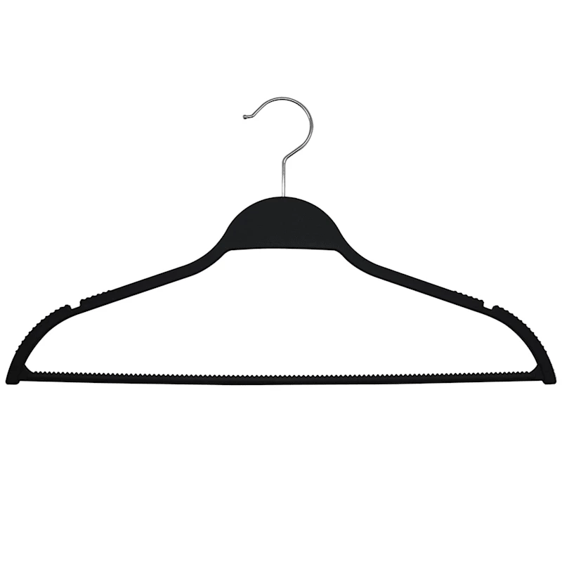 12-Piece Non-Slip Suit Hangers, Black 2 12-Piece Non-Slip Suit Hangers, Black - Image 2