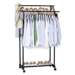 2-Bar Wheeled Garment Rack