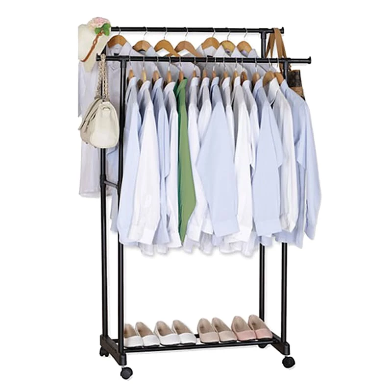 2-Bar Wheeled Garment Rack 1 2-Bar Wheeled Garment Rack
