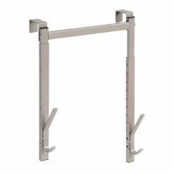 2-Hook Adjustable Over The Door Hanger, Satin Nickel