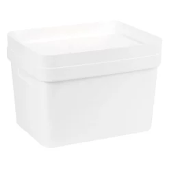 2-Pack 15L White Storage Container, Large