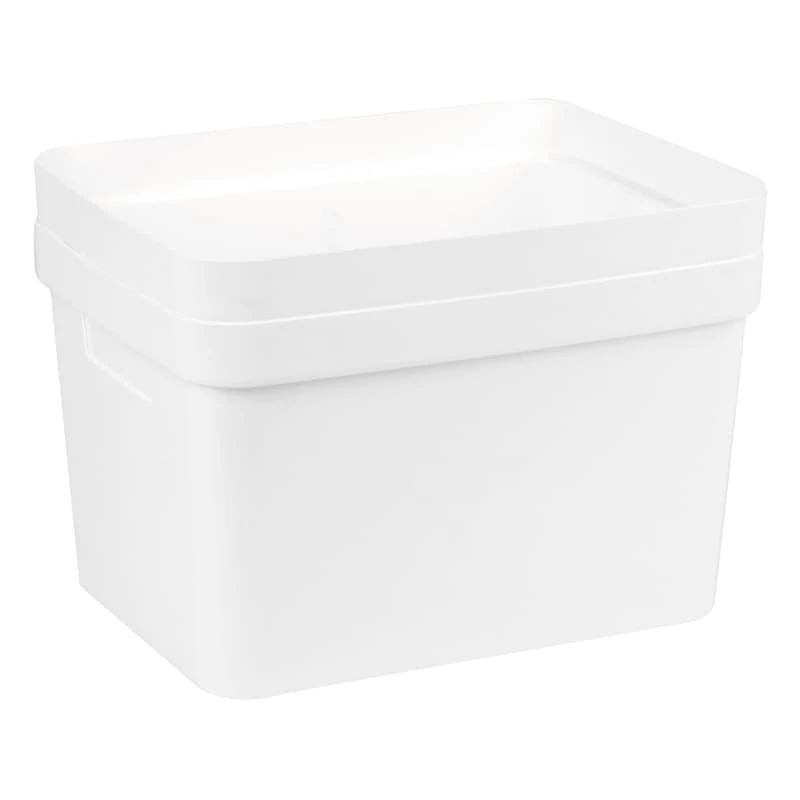 2-Pack 15L White Storage Container, Large 1 2-Pack 15L White Storage Container, Large