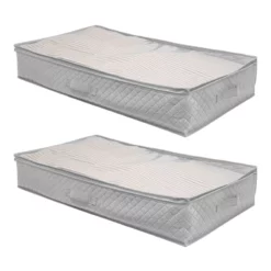2-Pack Under The Bed Organizer, Grey