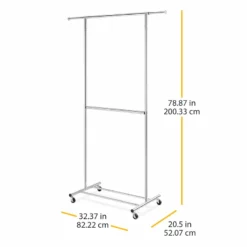 2-Rod Extendable Garment Rack 9 2-Rod Extendable Garment Rack -Storage Sales Store 2 rod extendable garment rack 4
