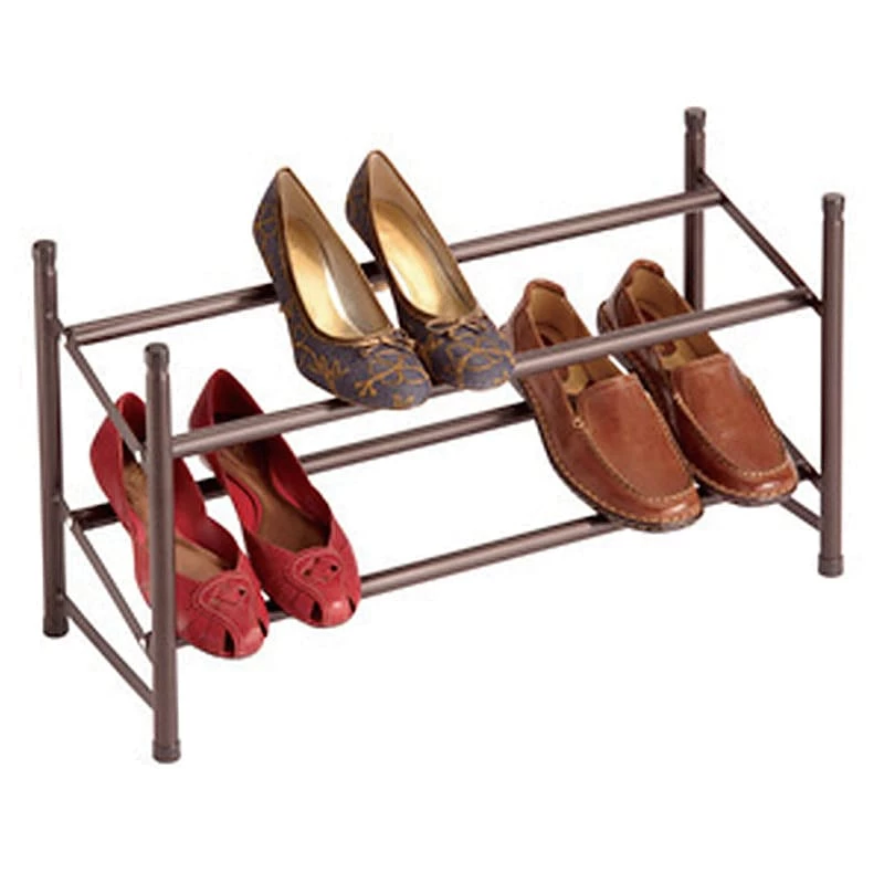 2-Tier Standing Shoe Rack, Bronze 1 2-Tier Standing Shoe Rack, Bronze