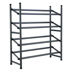 2-Tier Standing Shoe Rack, Gunmetal
