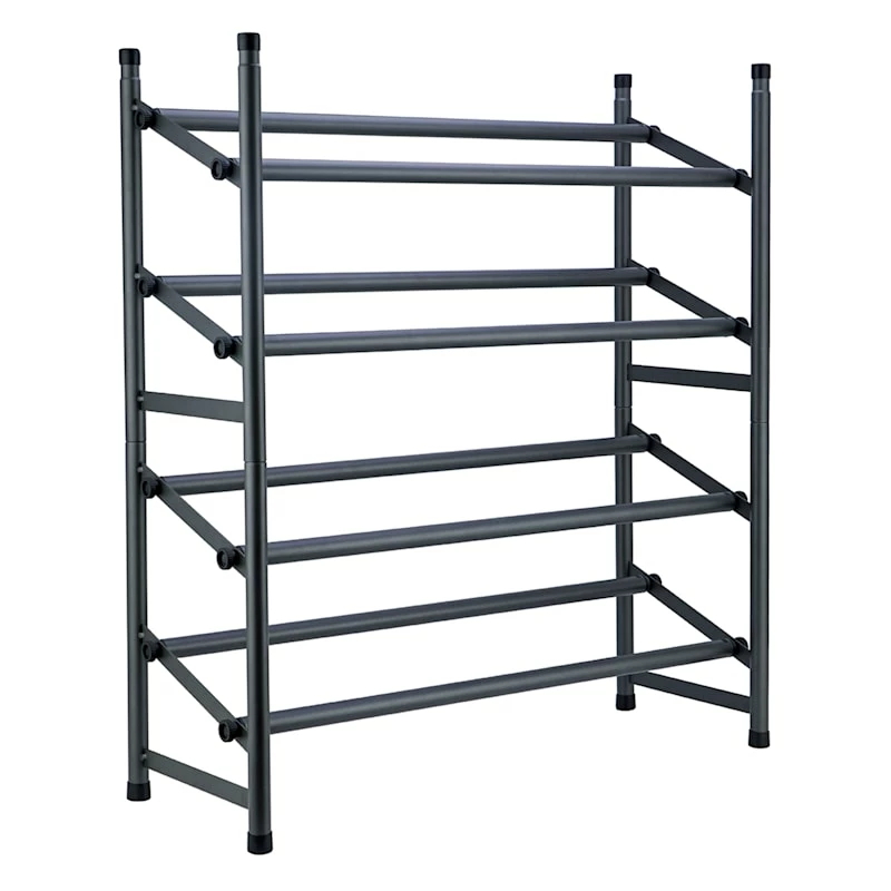 2-Tier Standing Shoe Rack, Gunmetal 1 2-Tier Standing Shoe Rack, Gunmetal