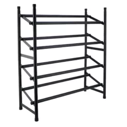 2-Tier Standing Shoe Rack, Mount Black