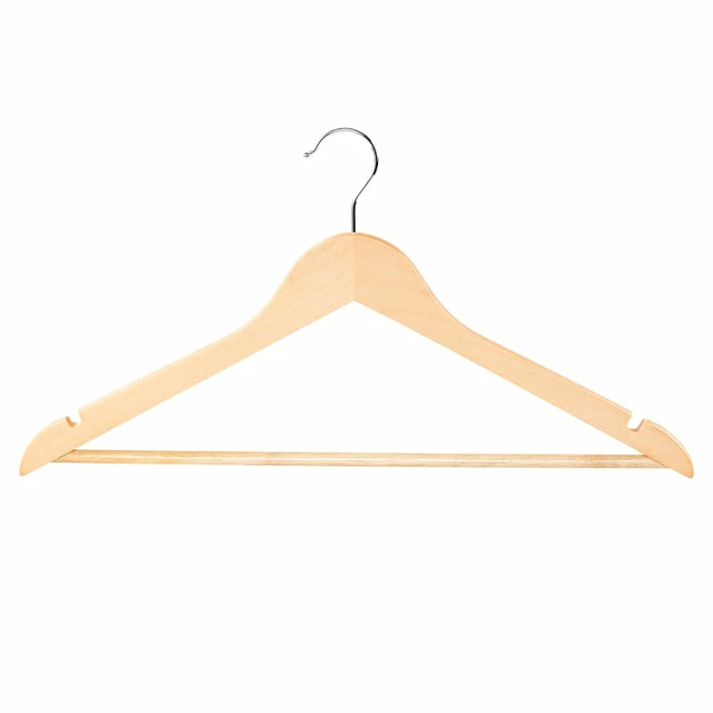 20-Piece Suit Hanger, Natural Wooden 1 20-Piece Suit Hanger, Natural Wooden