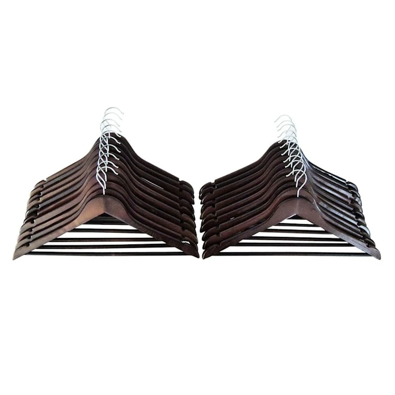 20-Piece Wood Suit Hanger, Espresso 3 20-Piece Wood Suit Hanger, Espresso - Image 3