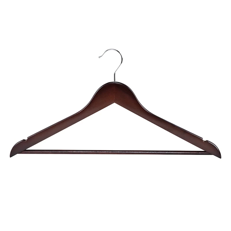 20-Piece Wood Suit Hanger, Espresso 1 20-Piece Wood Suit Hanger, Espresso