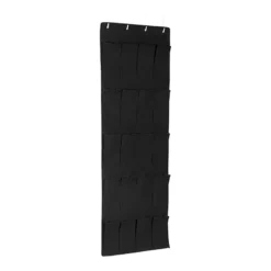 20-Pocket Over The Door Shoe Organizer, Black