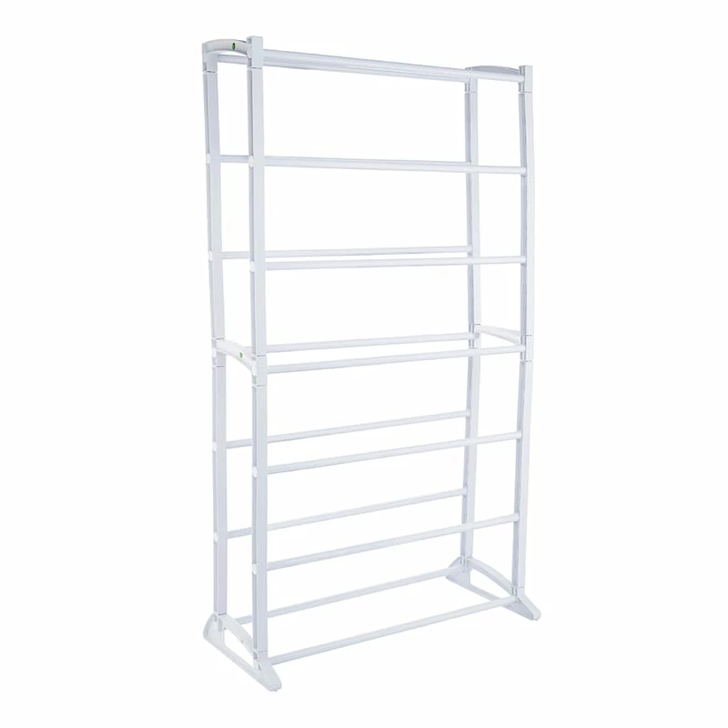 21-Pair Standing Shoe Rack, White 1 21-Pair Standing Shoe Rack, White