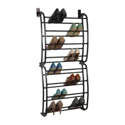 24-Pair Over The Door Shoe Organizer, Bronze