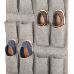 24-Pocket Over The Door Shoe Bag, Black Herringbone 8 24-Pocket Over The Door Shoe Bag, Black Herringbone -Storage Sales Store 24 pocket over the door shoe bag black herringbone 2