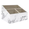 3-Compartment Marbled Desk Organizer, Large