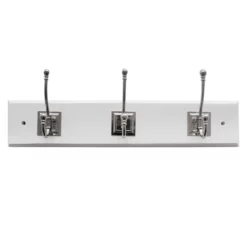 3-Hook Square Wall Hanger, White