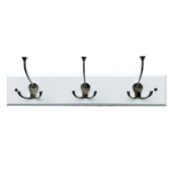 3-Hook Triple Wall Hanger, White