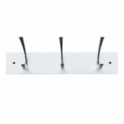 3-Hook White Modern Wall Hanger