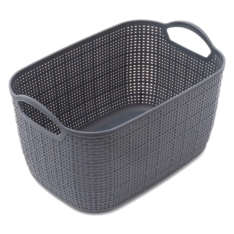 3-Piece Jute-Look Storage Basket, Medium 1 3-Piece Jute-Look Storage Basket, Medium