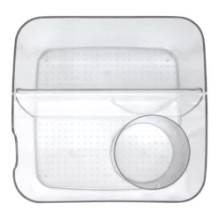 3-Section Clear Storage Bin With Holder