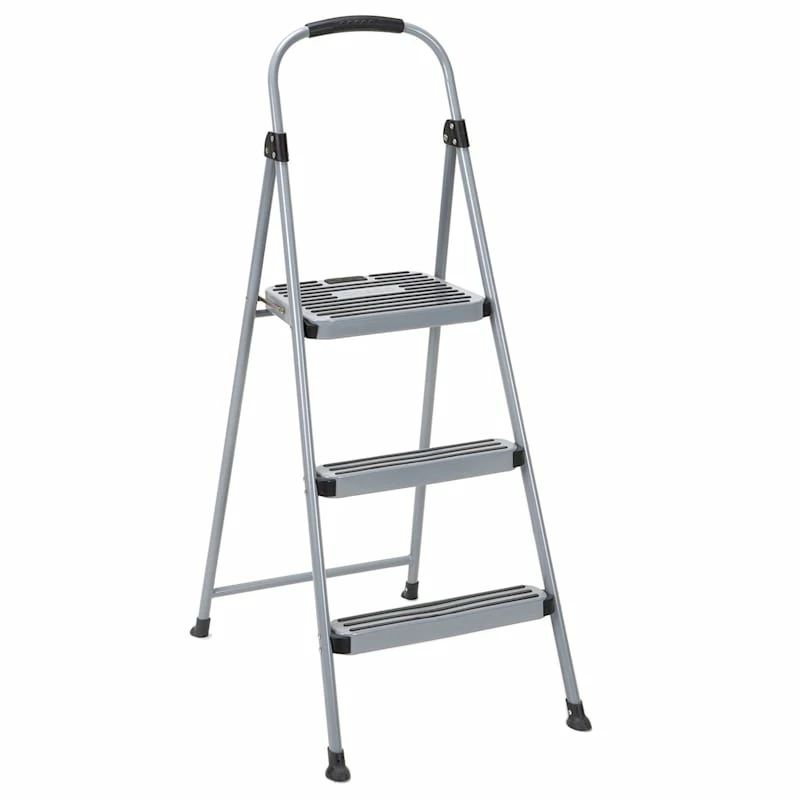 3-Step Cosco Grey Metal Step Ladder 2 3-Step Cosco Grey Metal Step Ladder - Image 2