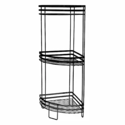 3-Tier Black Metal Storage Stand