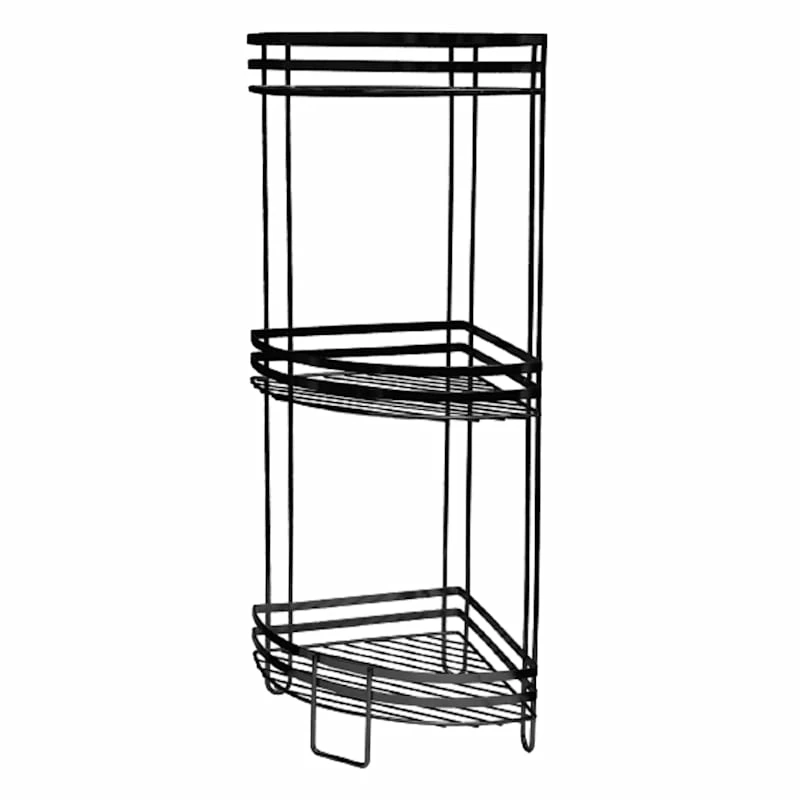 3-Tier Black Metal Storage Stand 1 3-Tier Black Metal Storage Stand