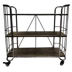 3-Tier French Country Shoe Rack, Silver