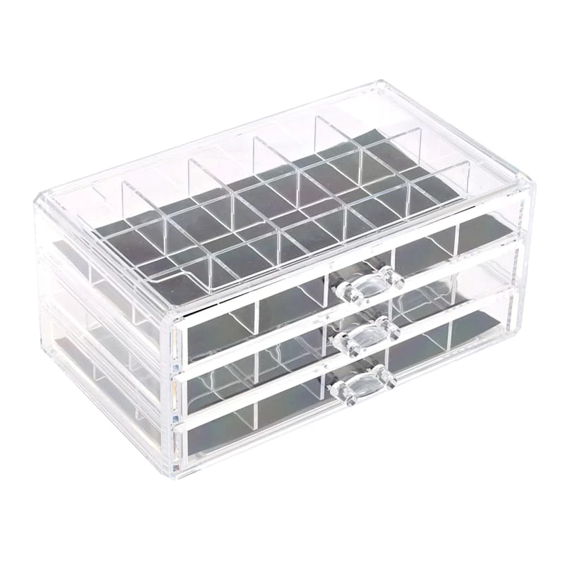 3-Tier Lined Drawer Jewelry Organizer 1 3-Tier Lined Drawer Jewelry Organizer