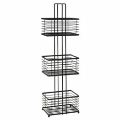 3-Tier Manhattan Matte Black Wire Storage Stand