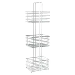 3-Tier Manhattan White Wire Storage Stand