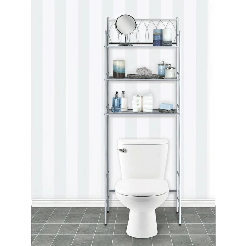 3-Tier Silver Metal Space Saver 1 3-Tier Silver Metal Space Saver