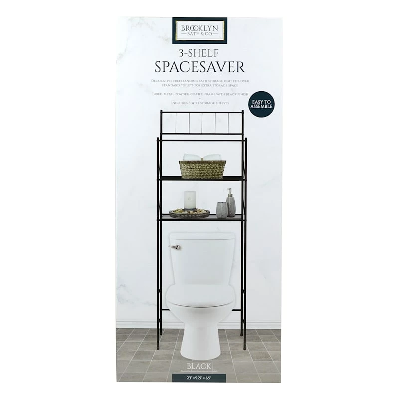 3-Tier Space Saver, Black 1 3-Tier Space Saver, Black