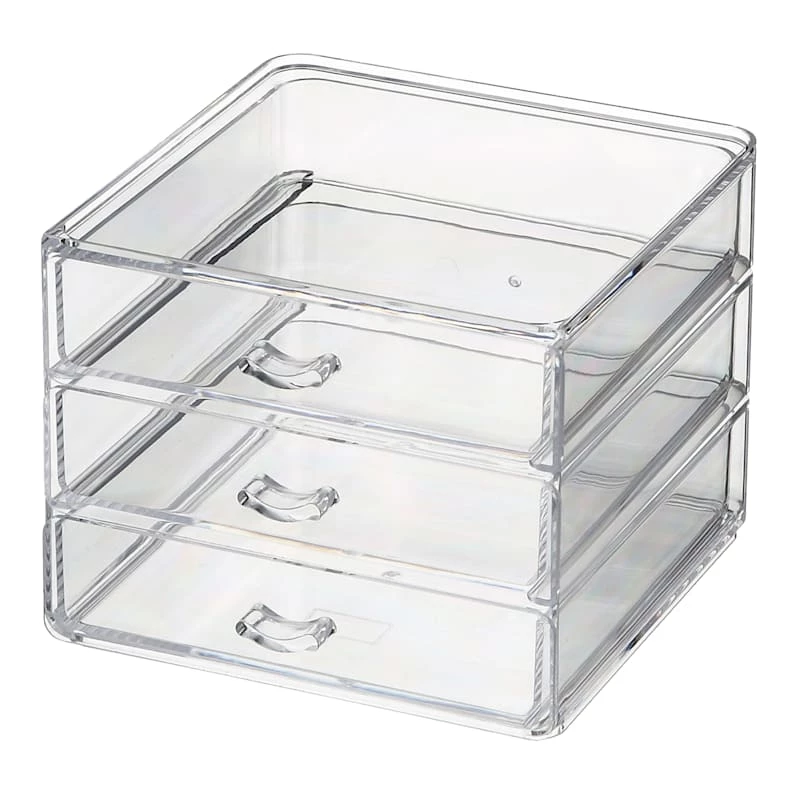 3-Tier Square Drawer Box With U-Shaped Handles 1 3-Tier Square Drawer Box With U-Shaped Handles