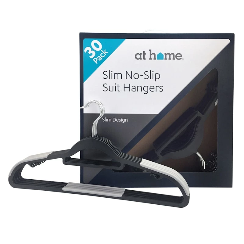 30-Piece Non-Slip Suit Hanger, Black 4 30-Piece Non-Slip Suit Hanger, Black - Image 4