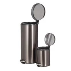 30l Black Stainless Steel Trash Can With Bonus 5l Bin 10 30l Black Stainless Steel Trash Can With Bonus 5l Bin -Storage Sales Store 30l black stainless steel trash can with bonus 5l bin 4