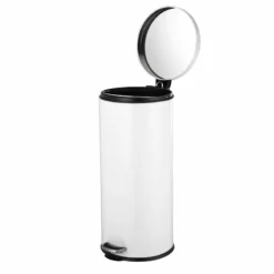 30l Round White Stainless Steel Trash Bin With Bonus 5l Bin 8 30l Round White Stainless Steel Trash Bin With Bonus 5l Bin -Storage Sales Store 30l round white stainless steel trash bin with bonus 5l bin 2