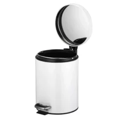 30l Round White Stainless Steel Trash Bin With Bonus 5l Bin 9 30l Round White Stainless Steel Trash Bin With Bonus 5l Bin -Storage Sales Store 30l round white stainless steel trash bin with bonus 5l bin 3