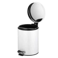 30l Round White Stainless Steel Trash Bin With Bonus 5l Bin 10 30l Round White Stainless Steel Trash Bin With Bonus 5l Bin -Storage Sales Store 30l round white stainless steel trash bin with bonus 5l bin 4