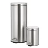 30l Stainless Steel Trash Can With Bonus 5l Trash Bin