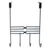 4-Hook Beauty Over The Door Hanger, Metro Black