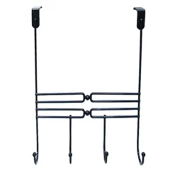 4-Hook Beauty Over The Door Hanger, Metro Black