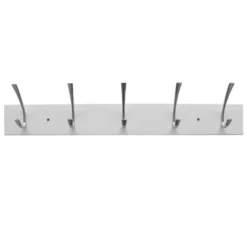 5-Hook Modern Wall Hanger, White