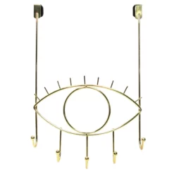 5-Hook Open Eye Wire Over The Door Hanger, French Gold