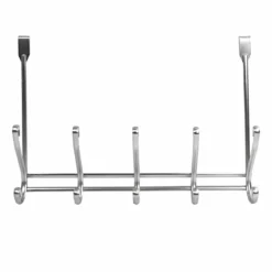 5-Hook Over The Door Hanger, Nickel